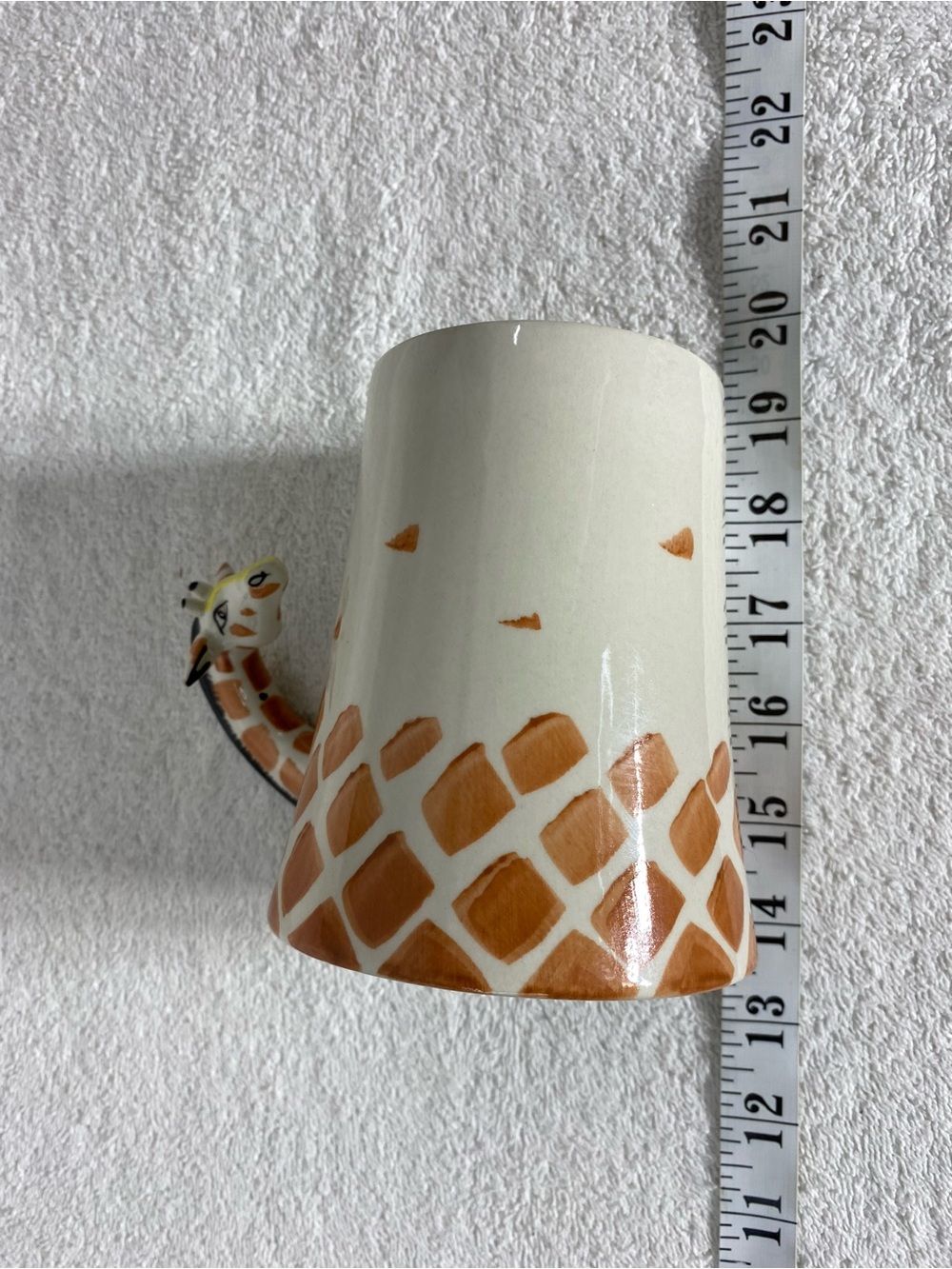 Pier 1 Imports Hand Painted 3D Giraffe Neck Handle Ceramic Coffee Mug - Picture 13 of 13